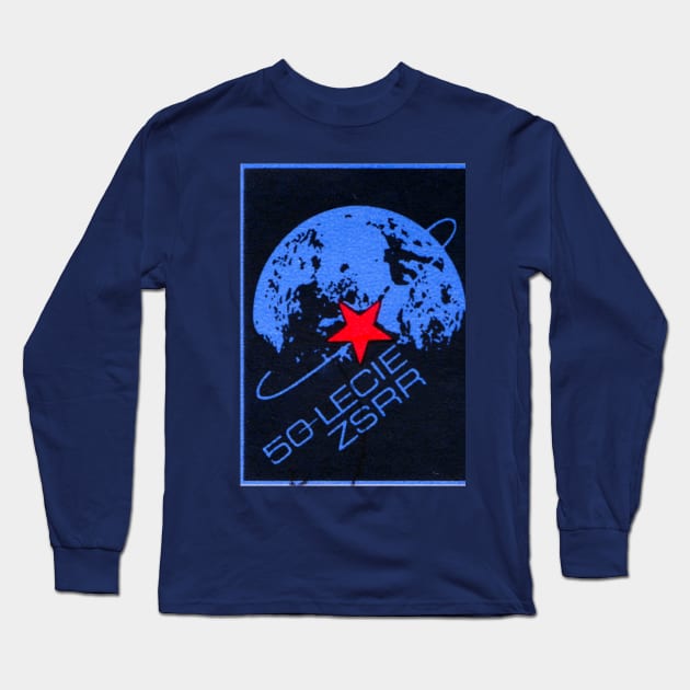 Polska Planet Star Print Long Sleeve T-Shirt by Go-Postal